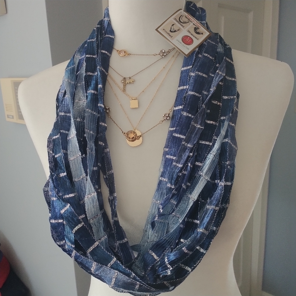 JA Designer Collection Ribbon Deep Sea Necklace